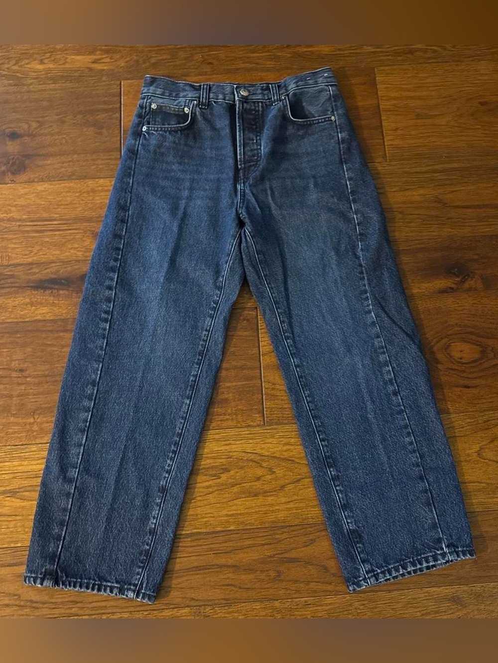 Madewell Women's Dark Blue Barrel Leg Jeans